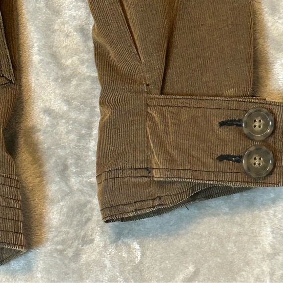 BKE Brown Corduroy Double Breast Insulated Grunge Jacket Coat S Bella Swan Vamp - Picture 9 of 16
